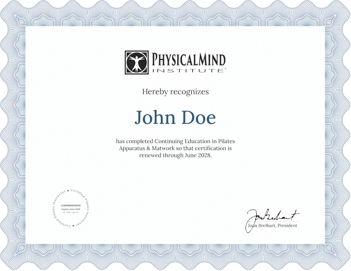 Renewal Certificate