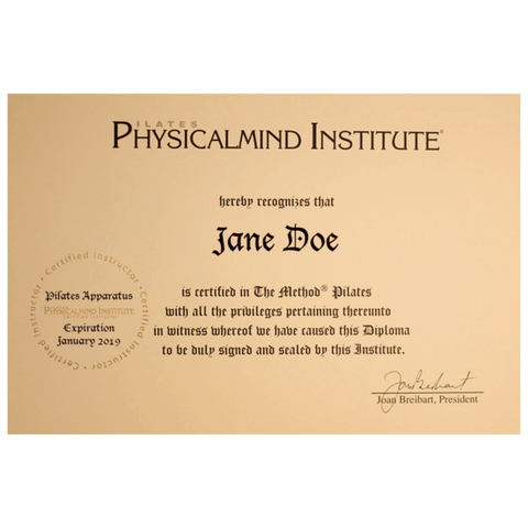 Calligraphy Certificate 11" X 17" - PhysicalMind Institute